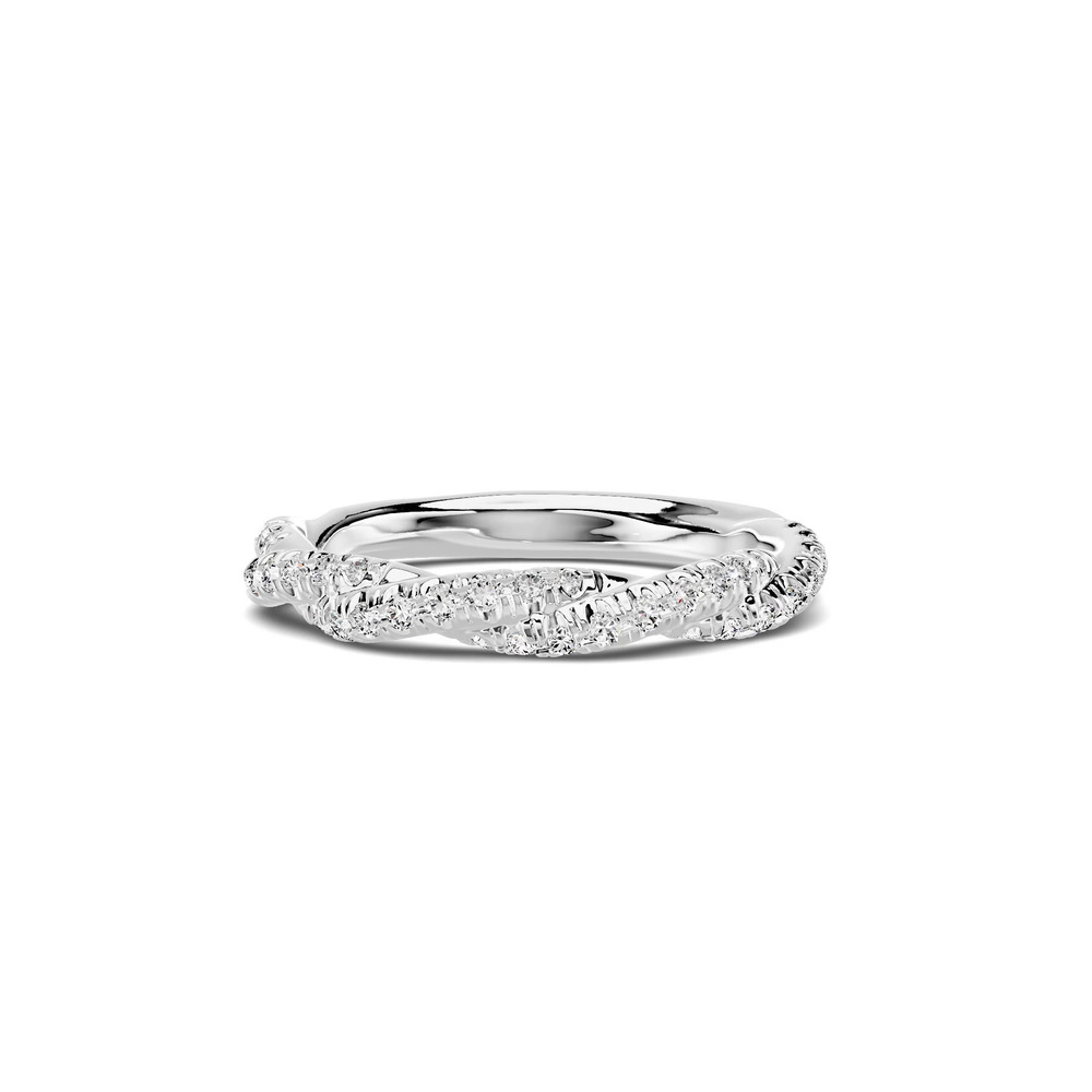 360 degree view of Riona Double Pavé Twist Band