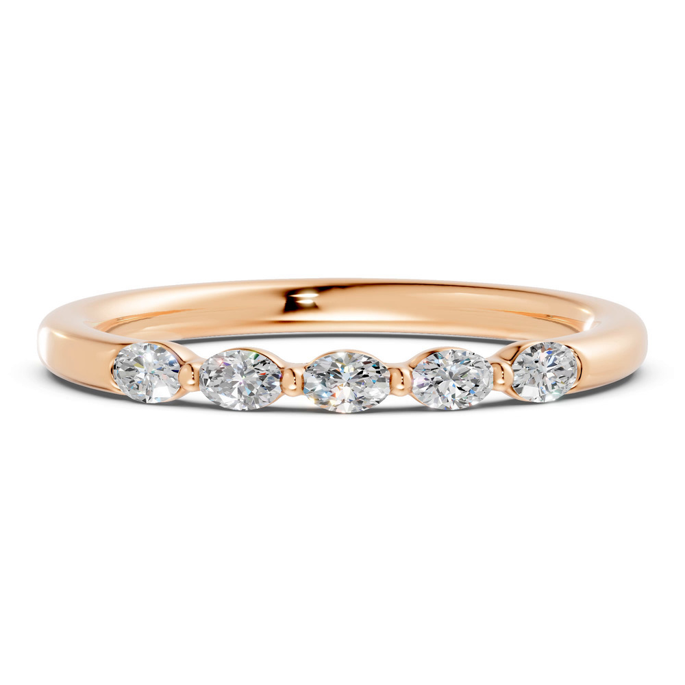 360 degree view of Oval Five-Stone Lab Diamond Band (0.30 ct. tw.)