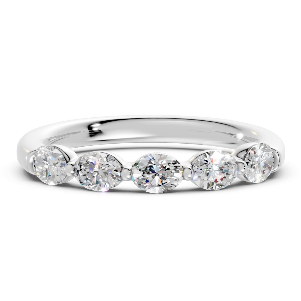 360 degree view of Oval Five-Stone Lab Diamond Band (0.75 ct. tw.)
