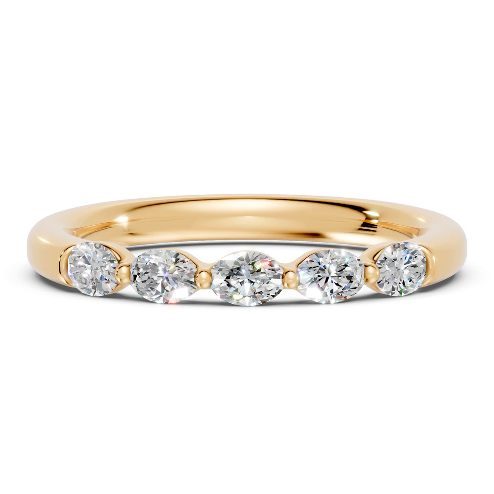 360 degree view of Oval Five-Stone Lab Diamond Band (0.50 ct. tw.)