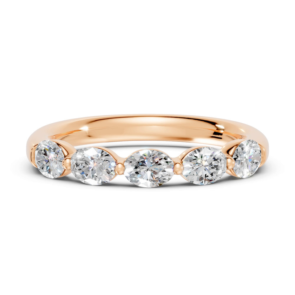 360 degree view of Oval Five-Stone Lab Diamond Band (1.00 ct. tw.)