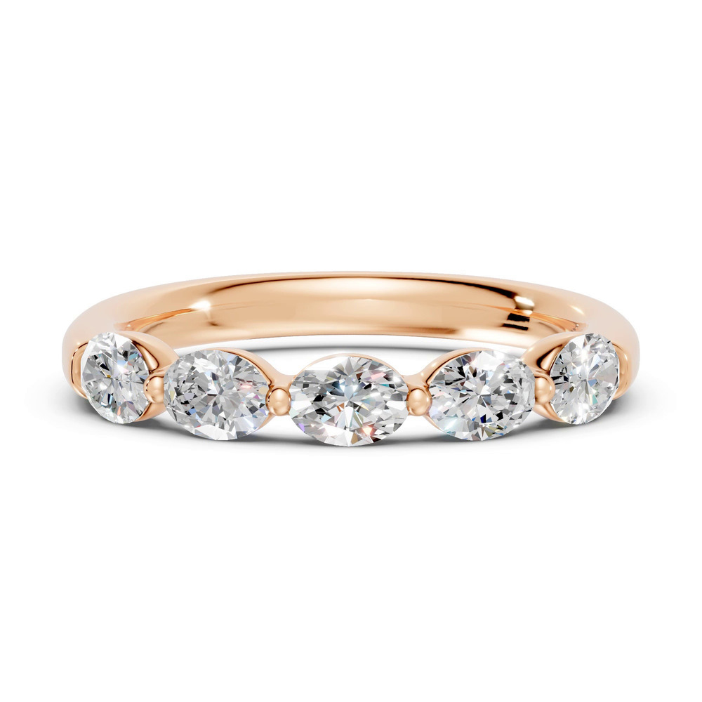 360 degree view of Oval Five-Stone Lab Diamond Band (1.00 ct. tw.)