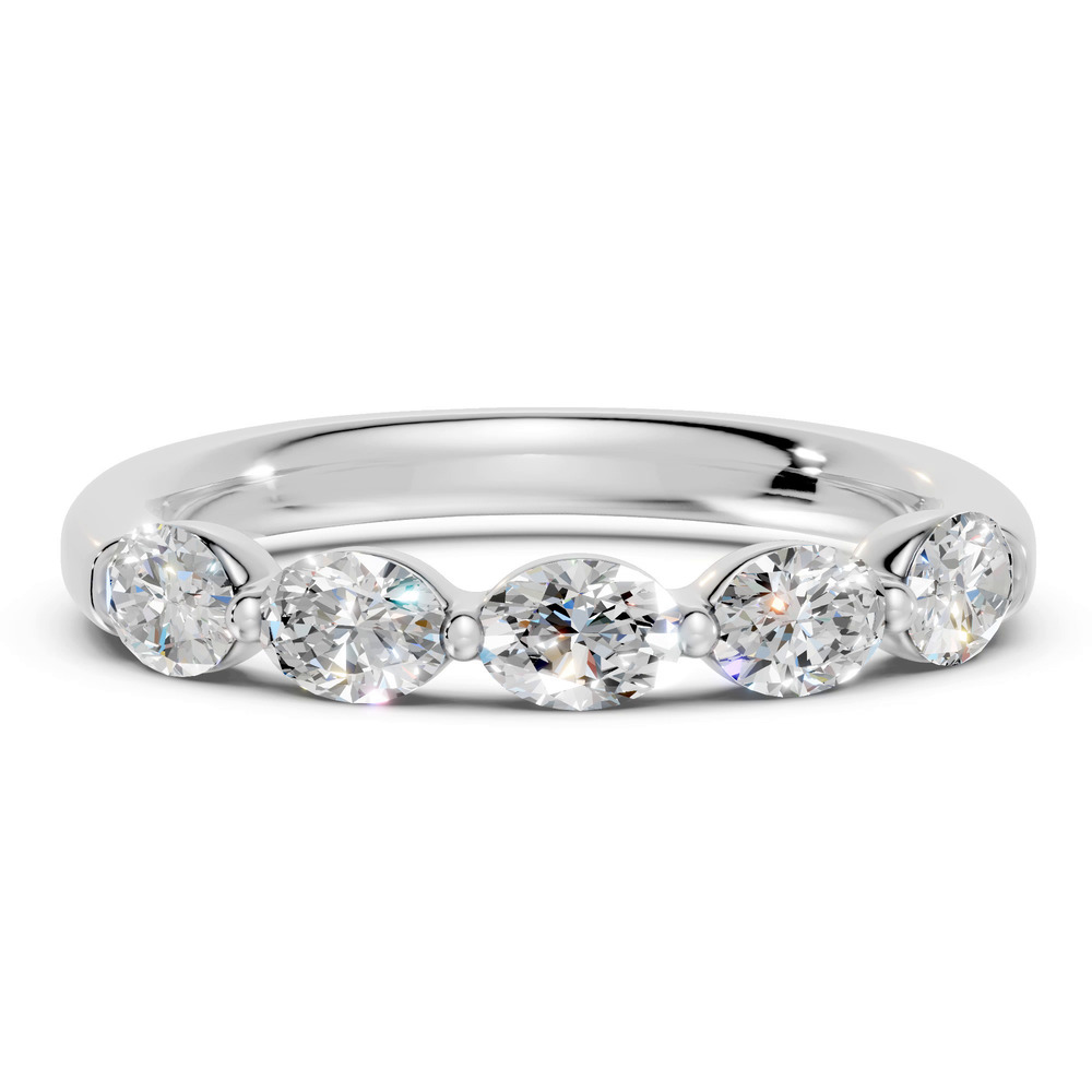 360 degree view of Oval Five-Stone Lab Diamond Band (1.00 ct. tw.)