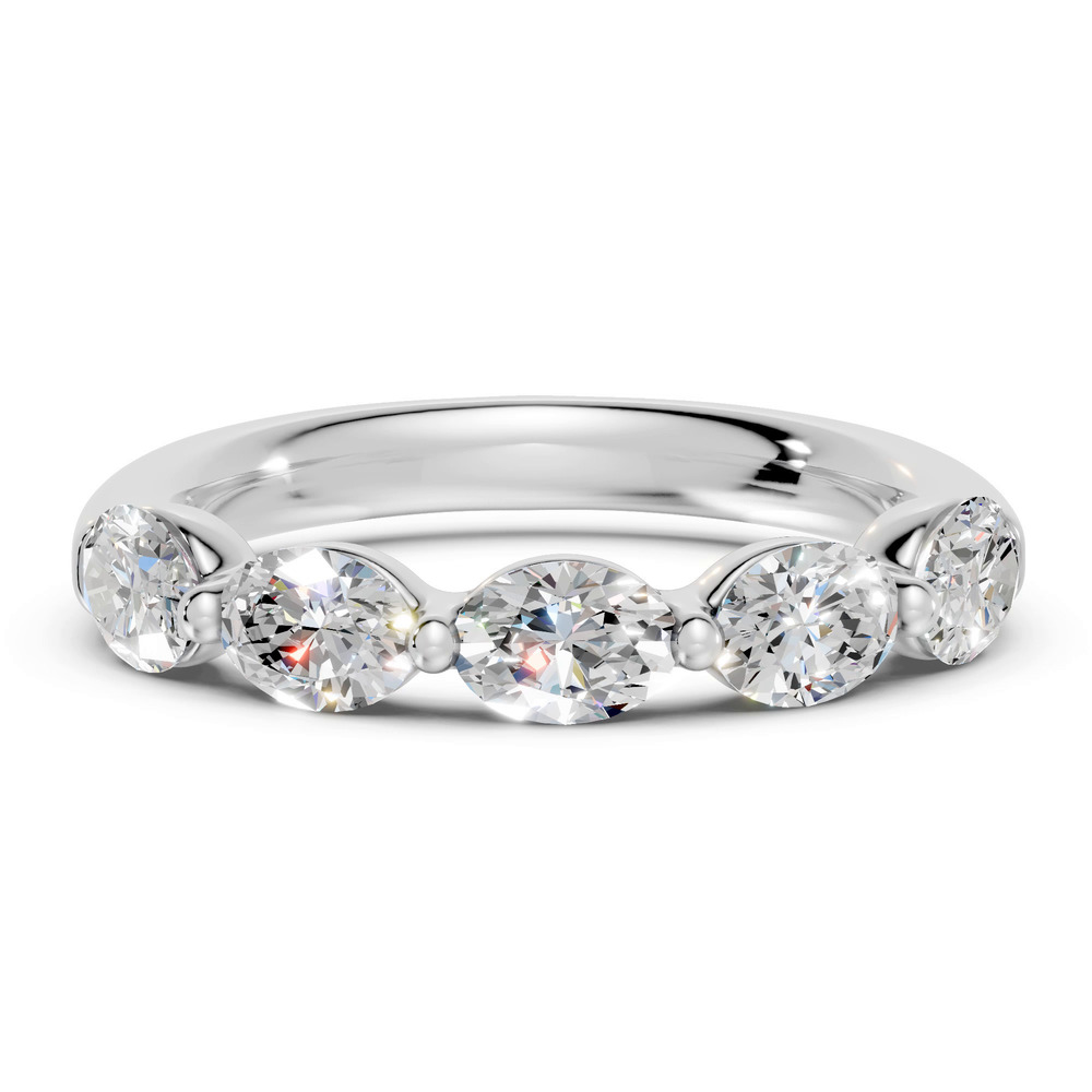 360 degree view of Oval Five-Stone Lab Diamond Band (1.50 ct. tw.)