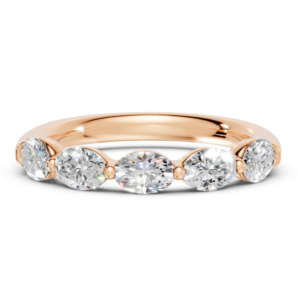 360 degree view of Oval Five-Stone Lab Diamond Band (1.25 ct. tw.)