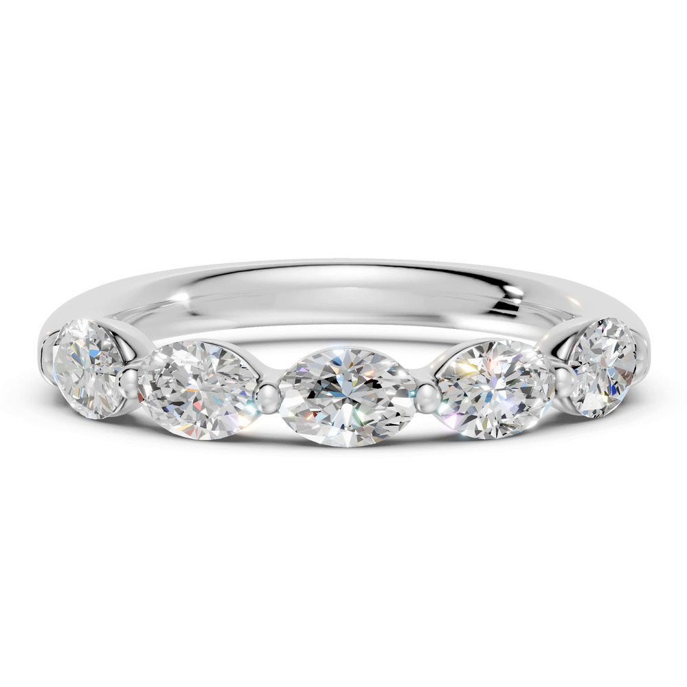 360 degree view of Oval Five-Stone Lab Diamond Band (1.25 ct. tw.)