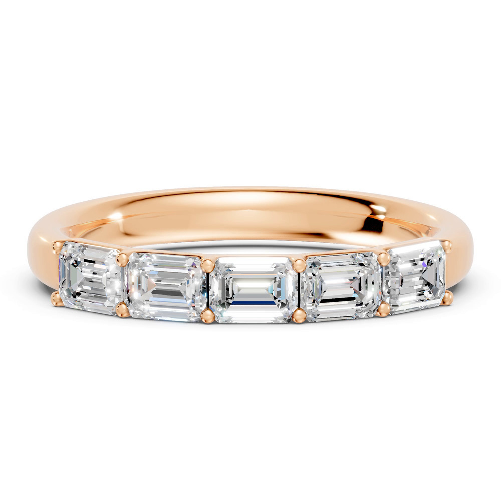 360 degree view of Emerald Five-Stone Lab Diamond Band (1.00 ct. tw.)