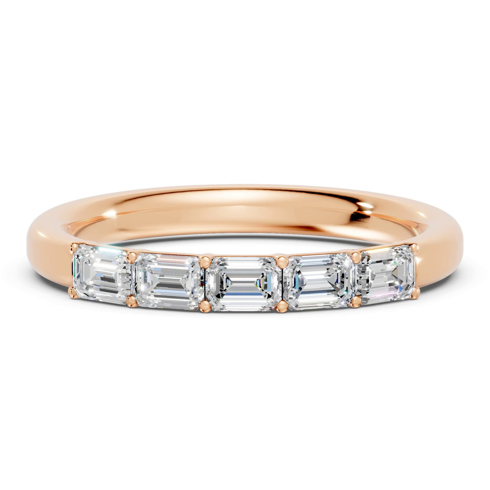 360 degree view of Emerald Five-Stone Lab Diamond Band (0.75 ct. tw.)