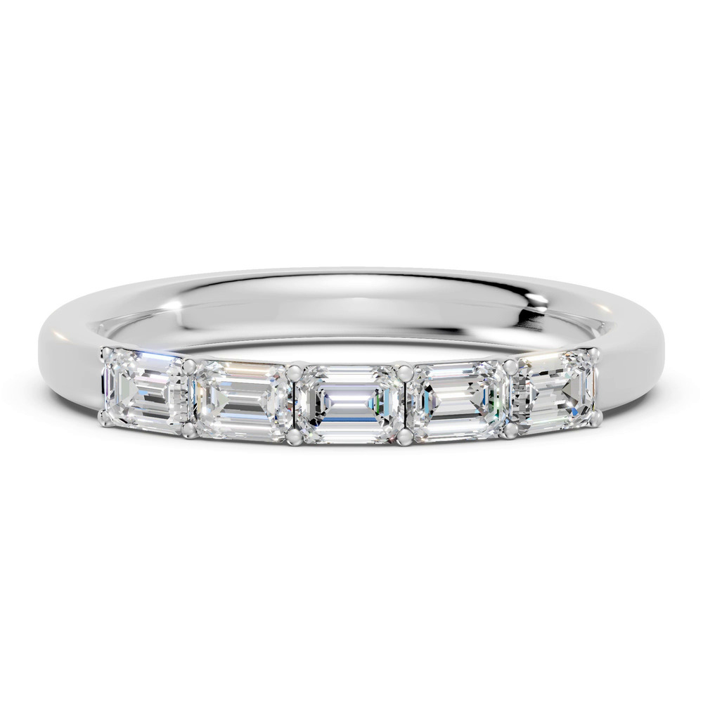 360 degree view of Emerald Five-Stone Lab Diamond Band (0.75 ct. tw.)