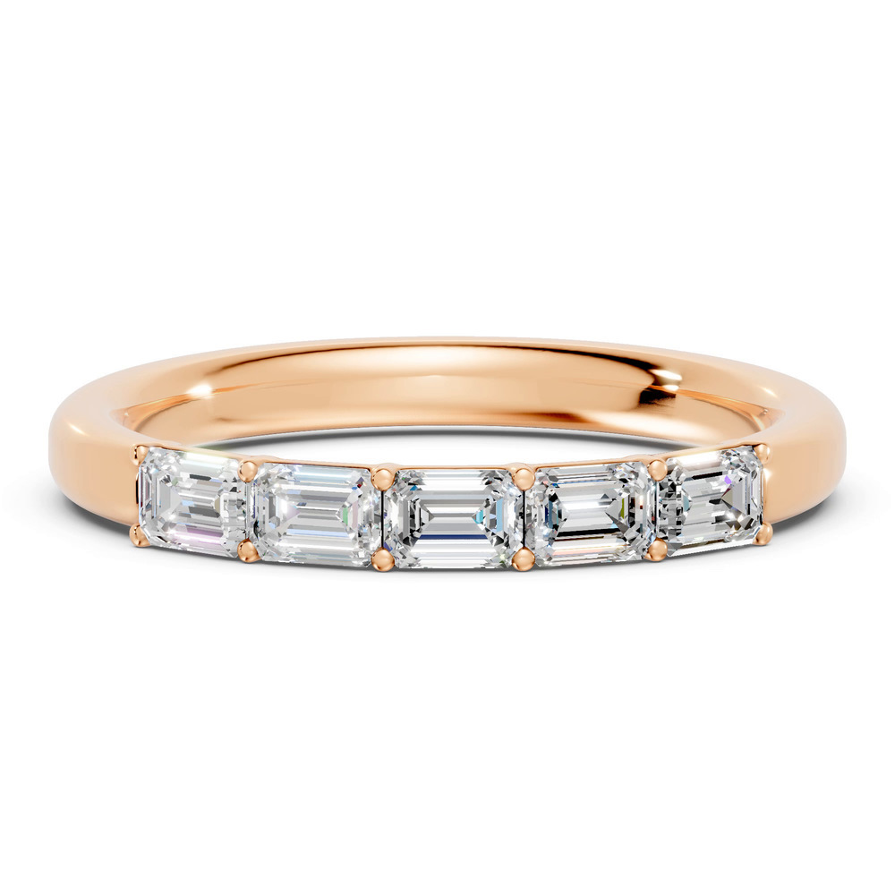 360 degree view of Emerald Five-Stone Lab Diamond Band (0.75 ct. tw.)