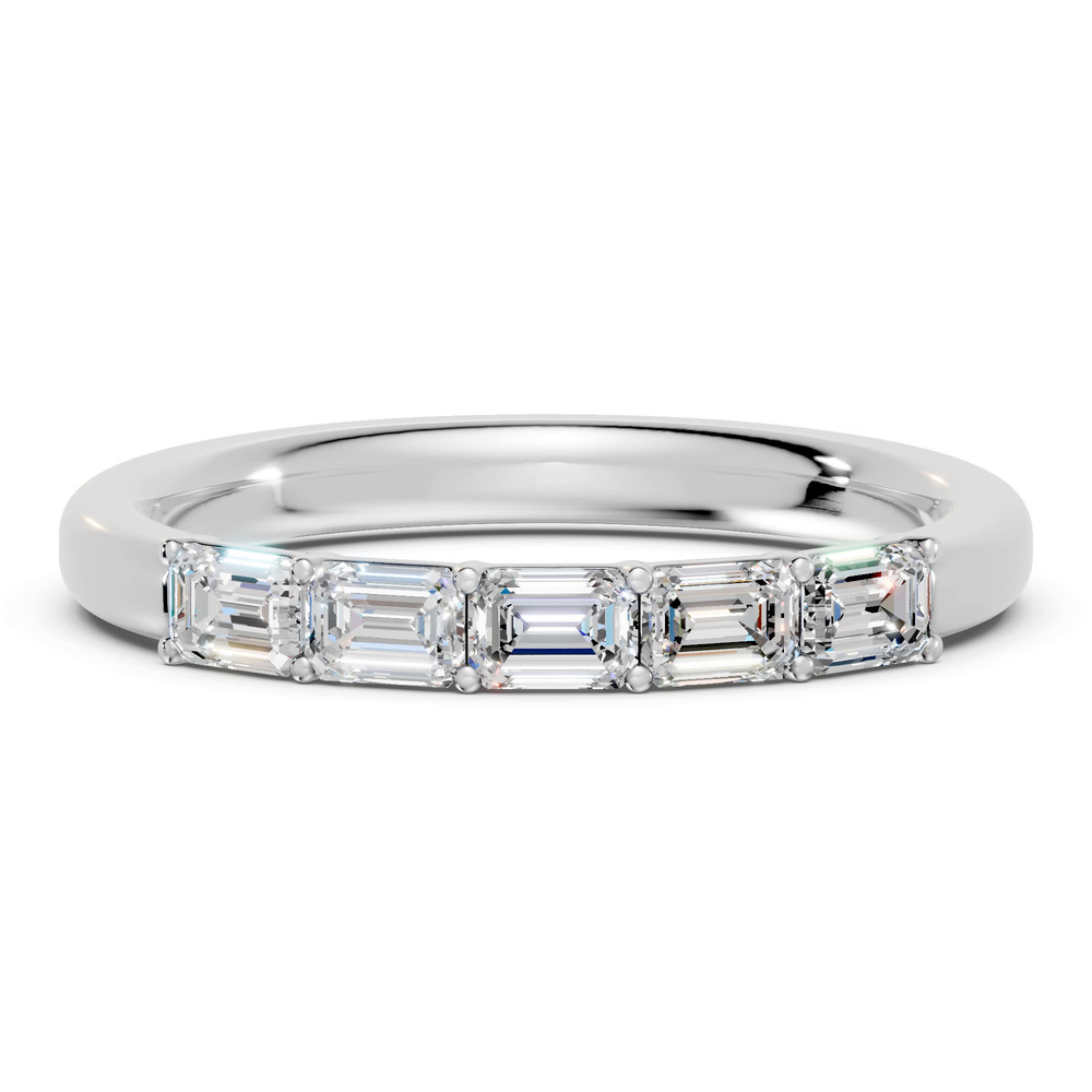 360 degree view of Emerald Five-Stone Lab Diamond Band (0.75 ct. tw.)