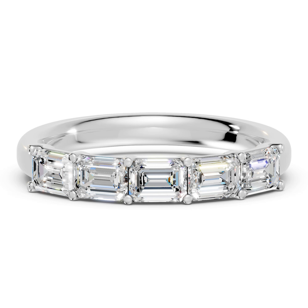 360 degree view of Emerald Five-Stone Lab Diamond Band (1.25 ct. tw.)