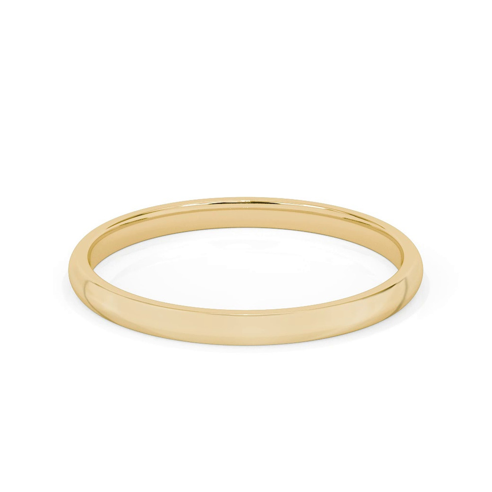 360 degree view of Low Dome Comfort Fit Polished Band (2mm)