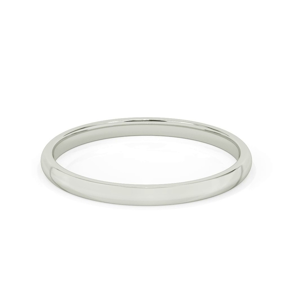 360 degree view of Low Dome Comfort Fit Polished Band (2mm)
