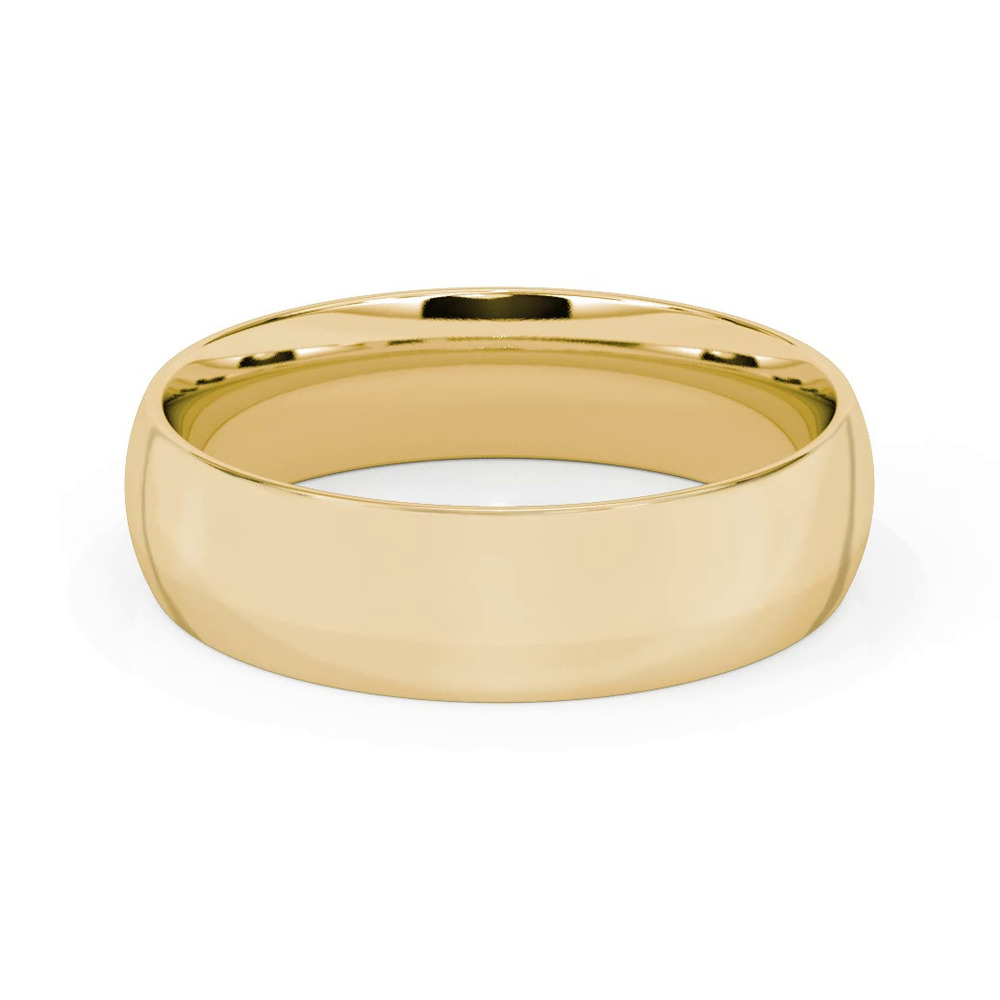 360 degree view of Low Dome Comfort Fit Polished Band (6mm)