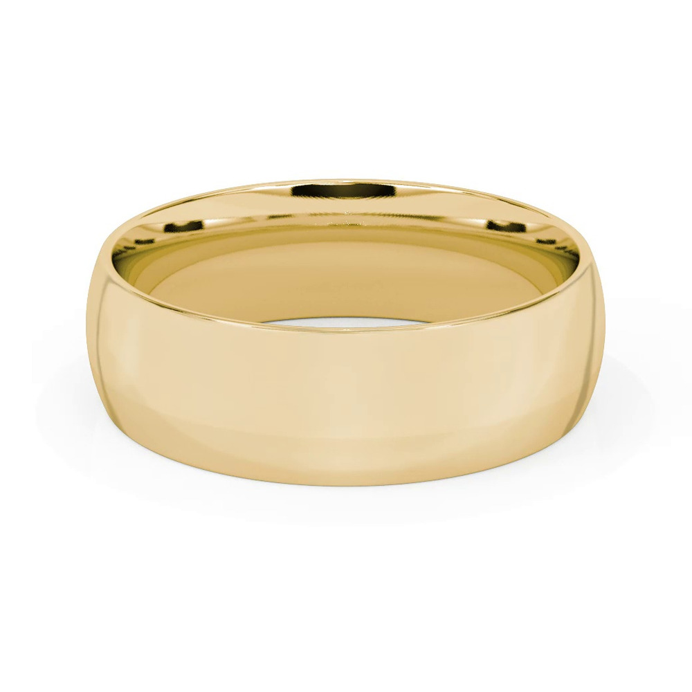 360 degree view of Low Dome Comfort Fit Polished Band (7mm)