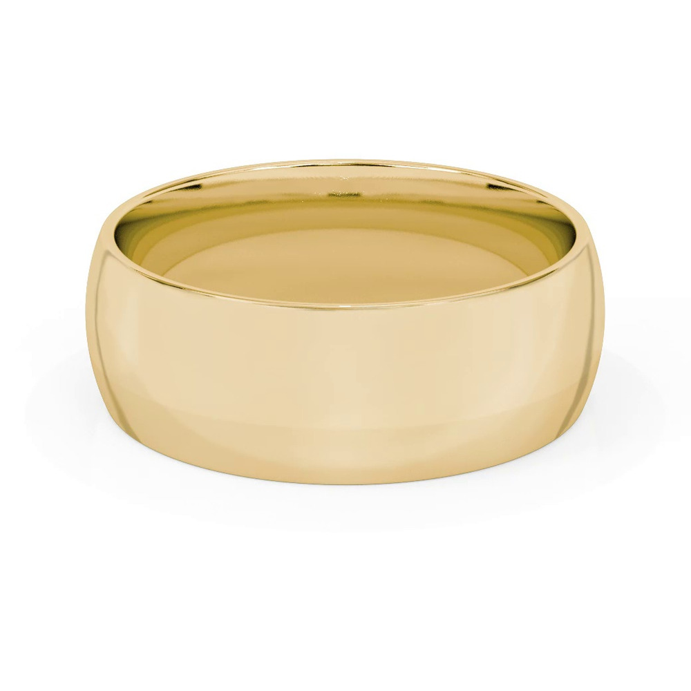 360 degree view of Low Dome Comfort Fit Polished Band (8mm)
