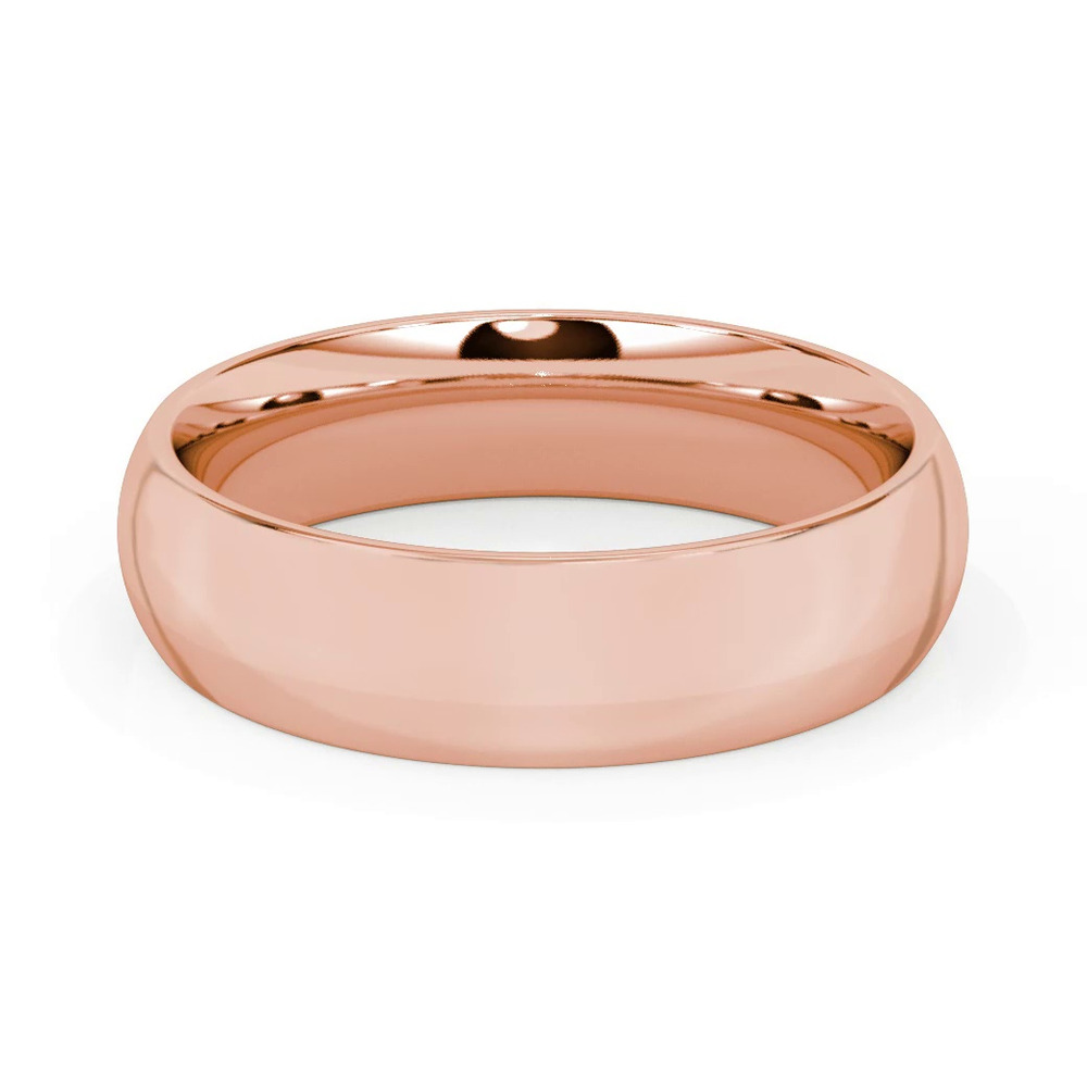 360 degree view of High Dome Comfort Fit Polished Band (6mm)