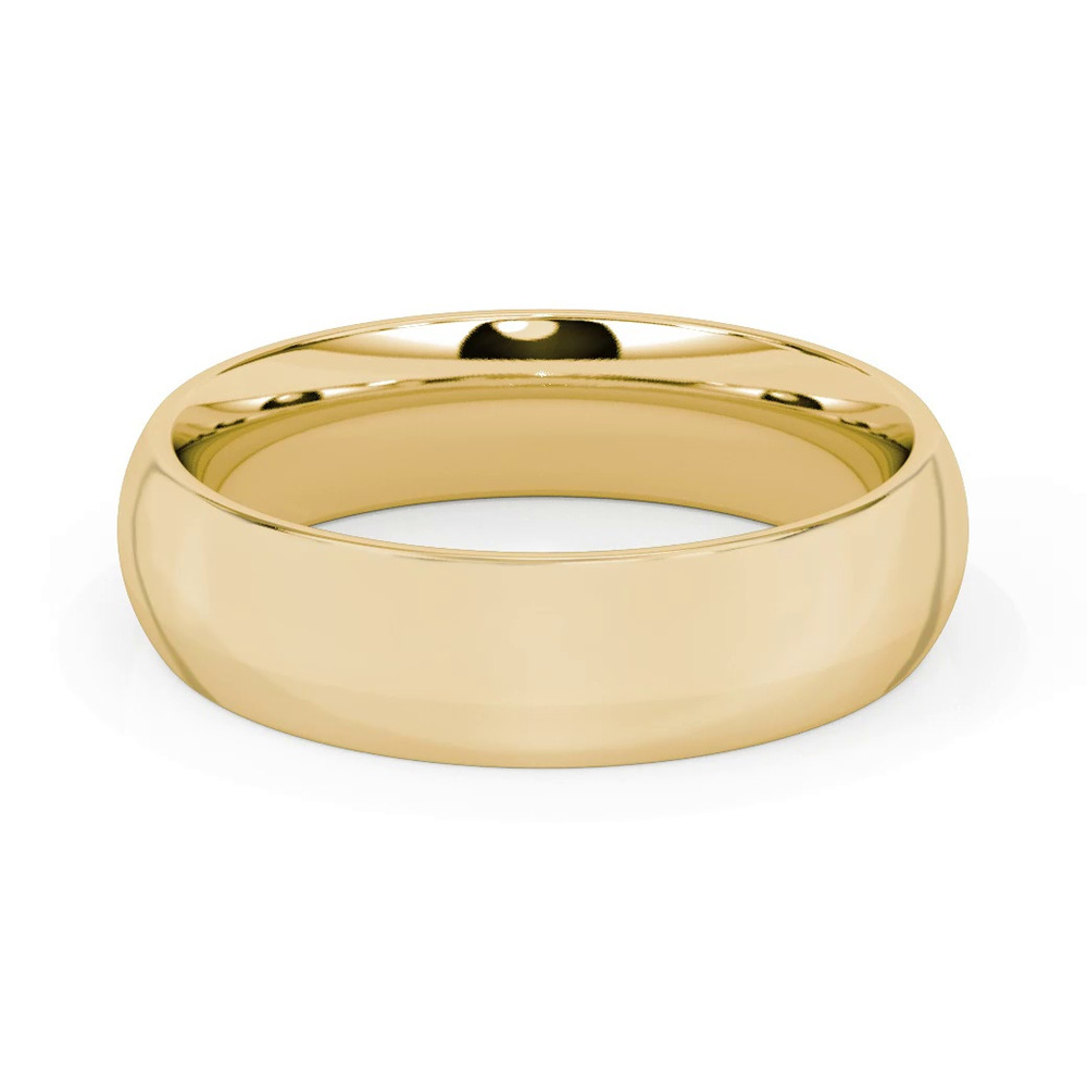 360 degree view of High Dome Comfort Fit Polished Band (6mm)