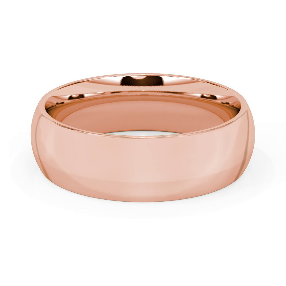 360 degree view of High Dome Comfort Fit Polished Band (7mm)