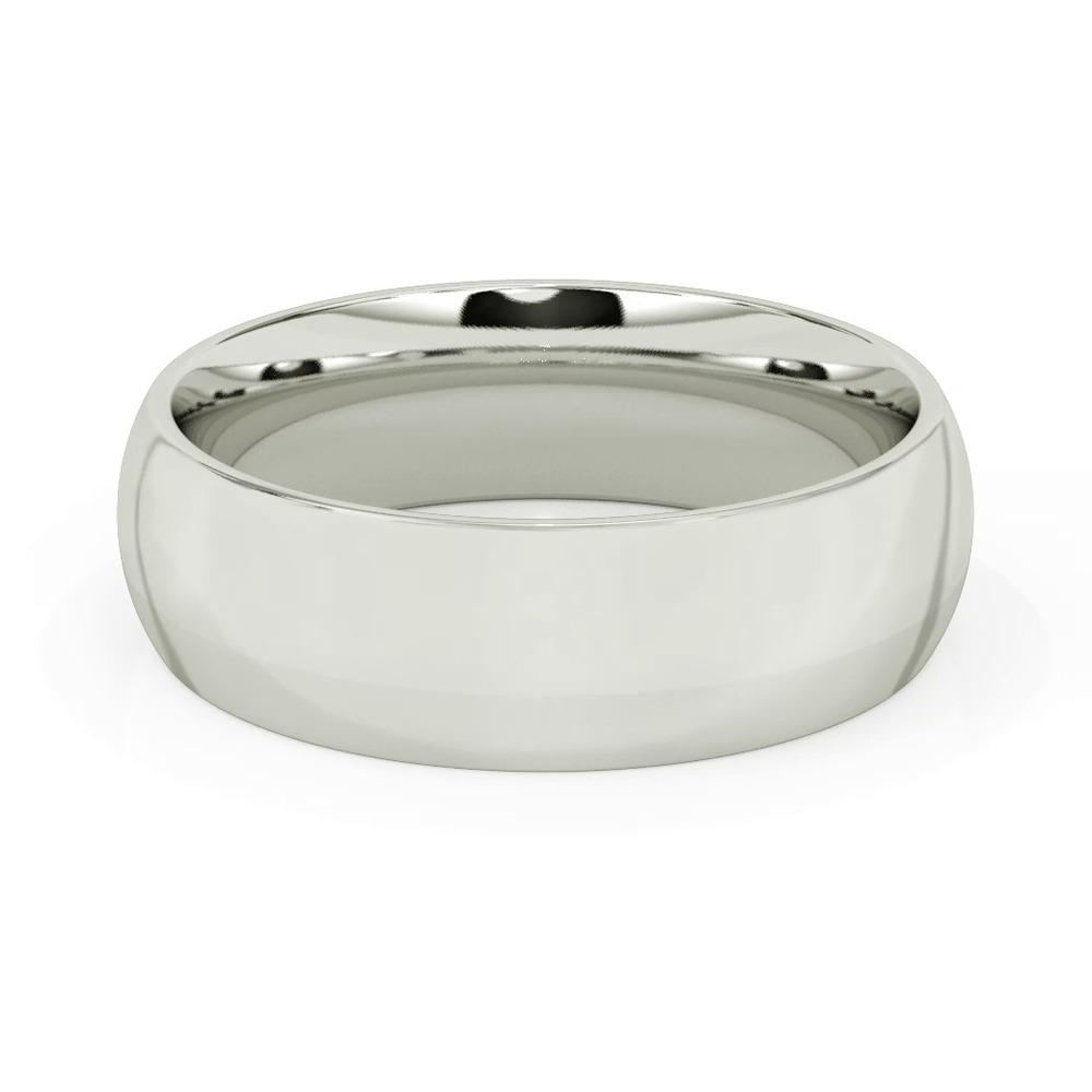 360 degree view of High Dome Comfort Fit Polished Band (7mm)