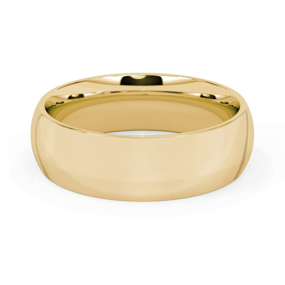 360 degree view of High Dome Comfort Fit Polished Band (7mm)
