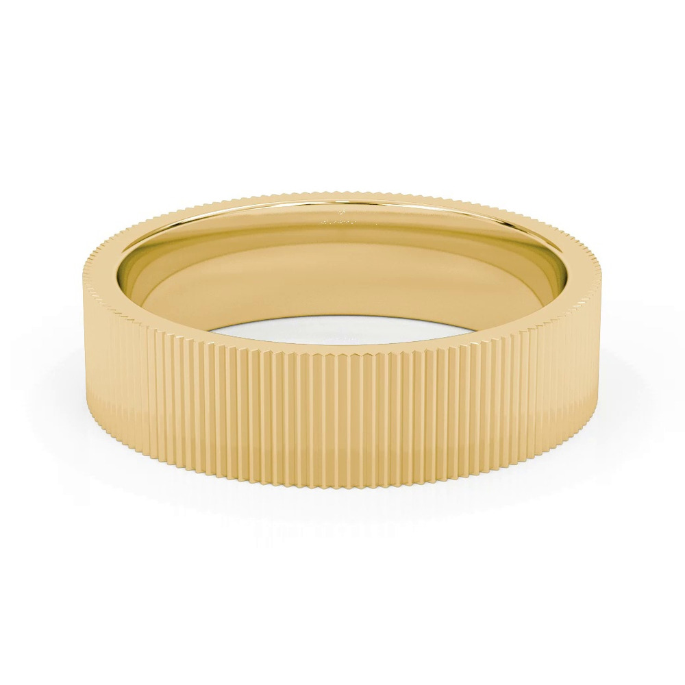 360 degree view of Fluted Band (6mm)