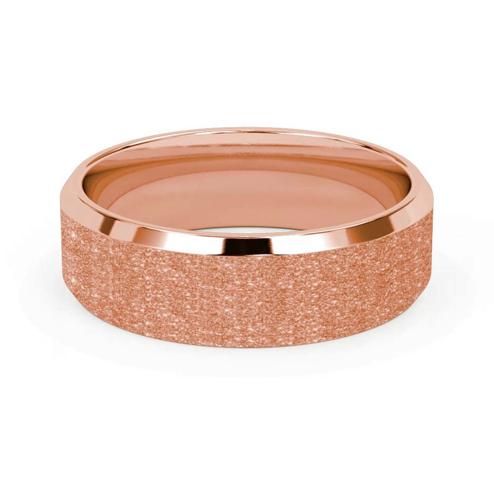 360 degree view of Astra Textured Bevel Band (7mm)