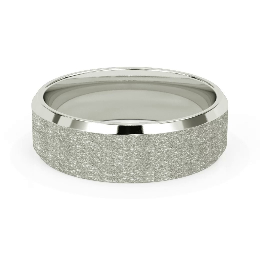 360 degree view of Astra Textured Bevel Band (7mm)