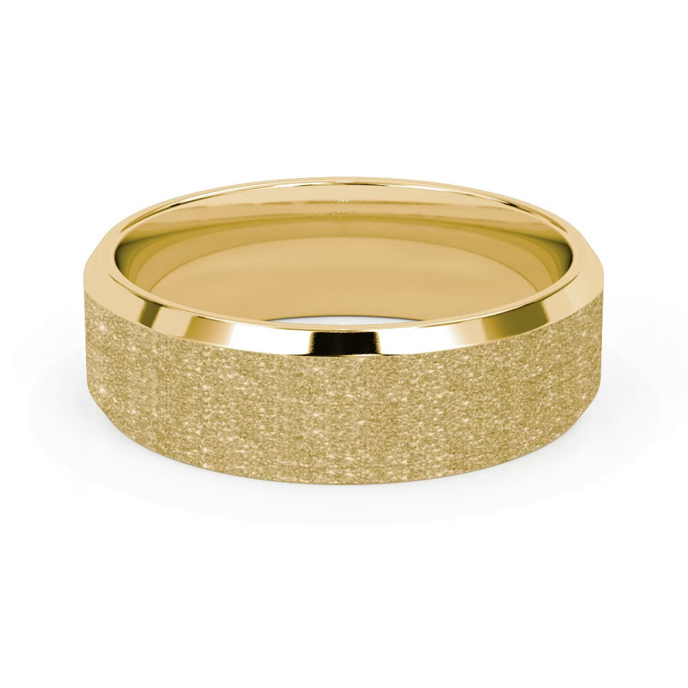 360 degree view of Astra Textured Bevel Band (7mm)