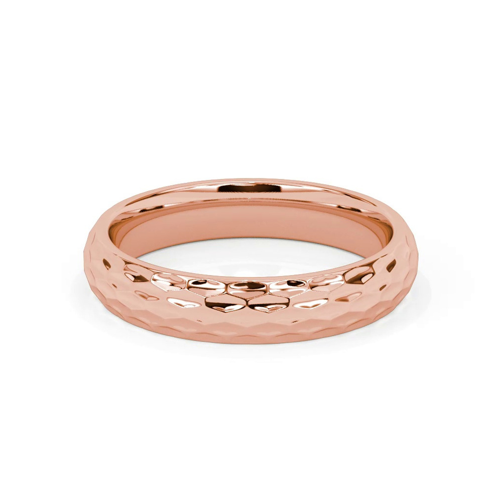 360 degree view of Geometric Hammered Band (4mm)