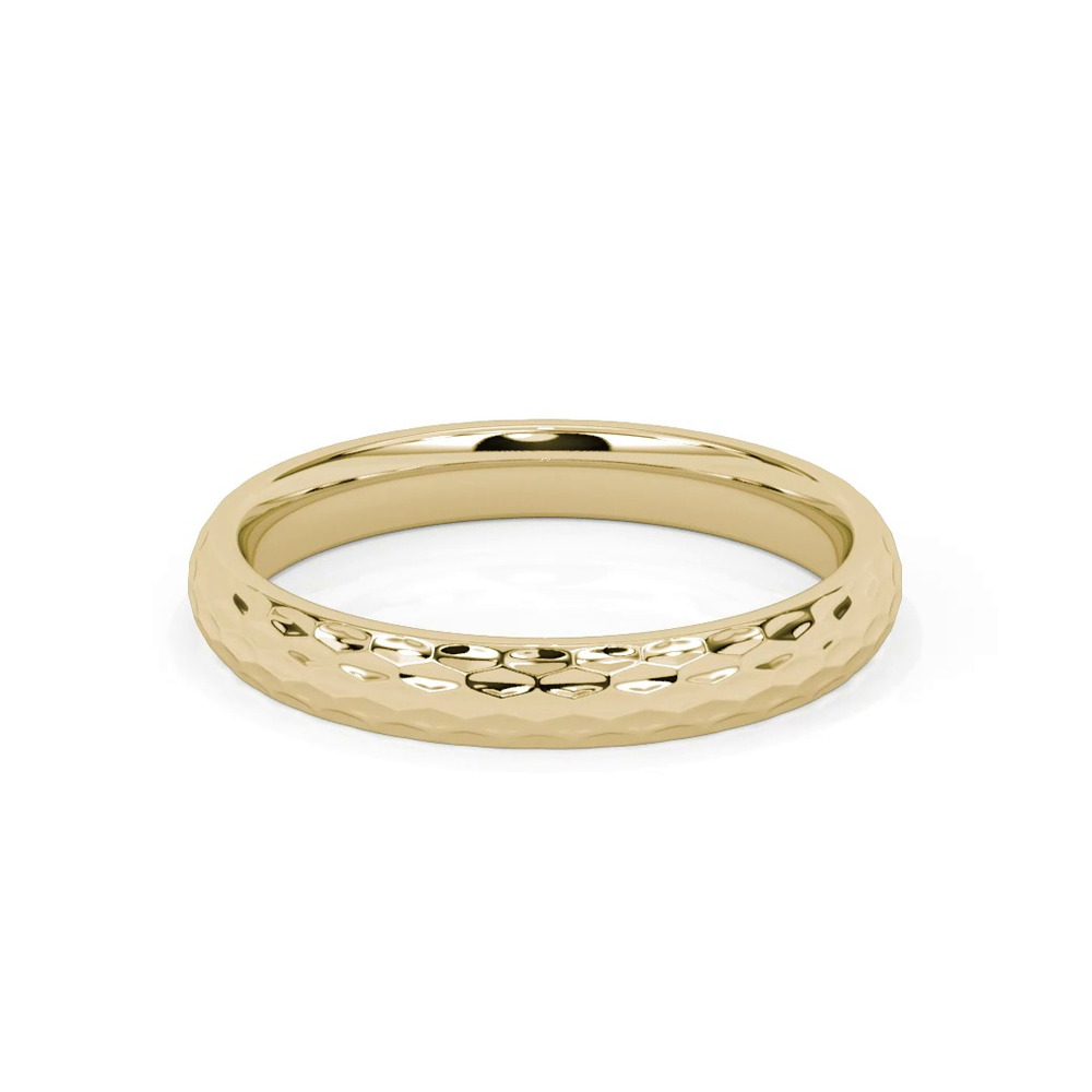 360 degree view of Geometric Hammered Band (3mm)