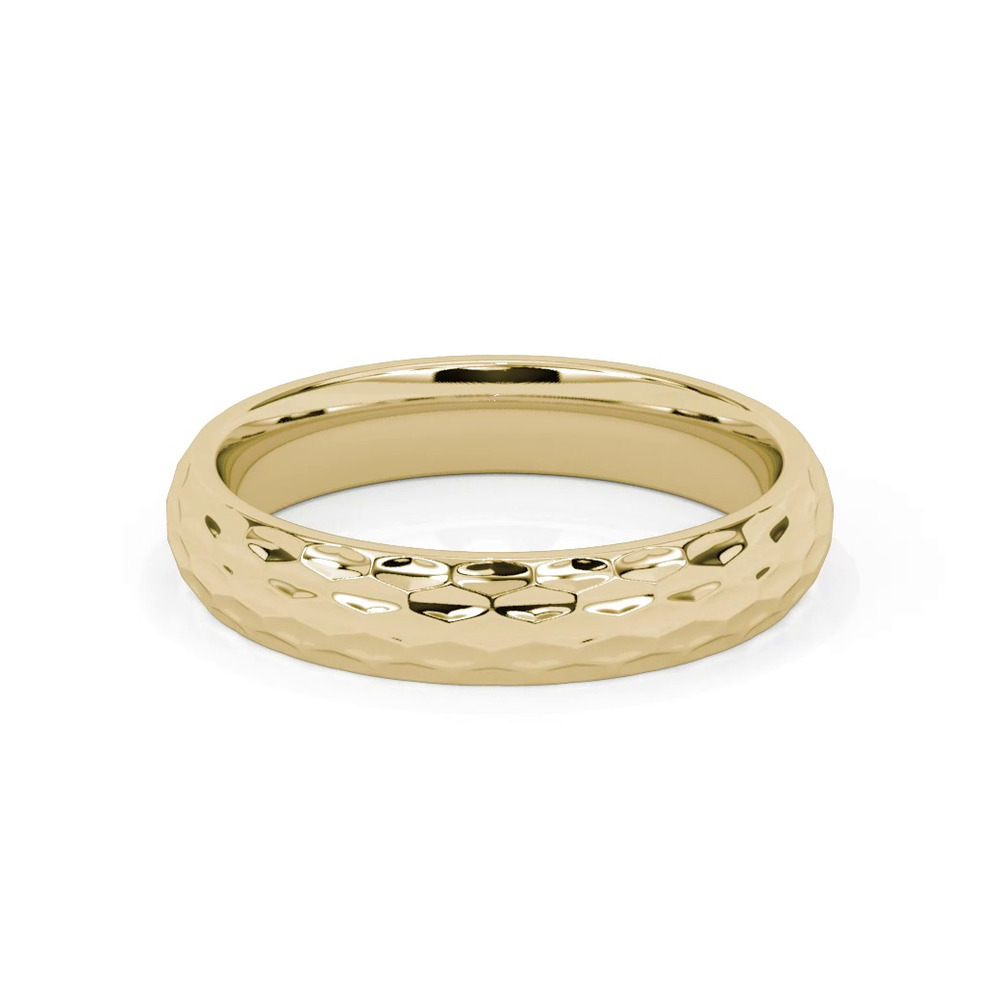 360 degree view of Geometric Hammered Band (4mm)