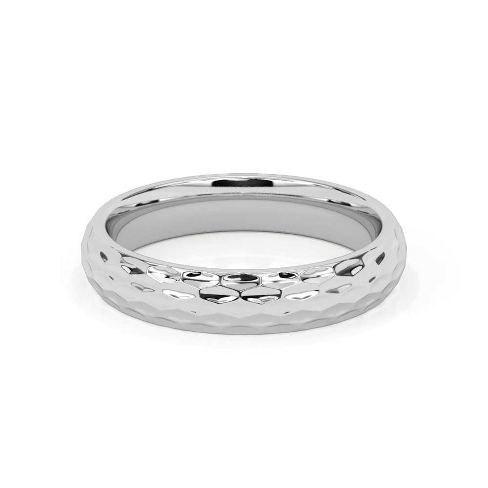 360 degree view of Geometric Hammered Band (4mm)