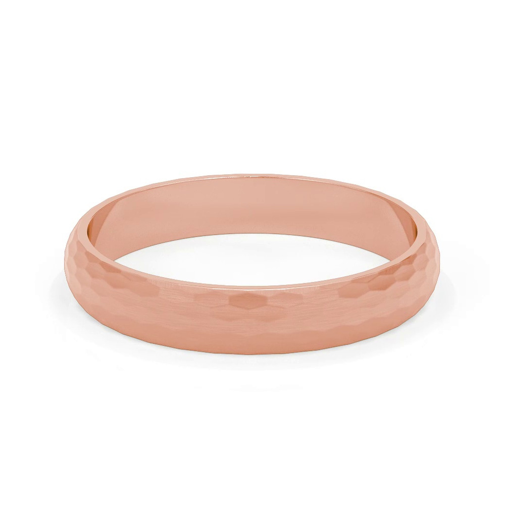 360 degree view of Geometric Hammered Brushed Band (4mm)