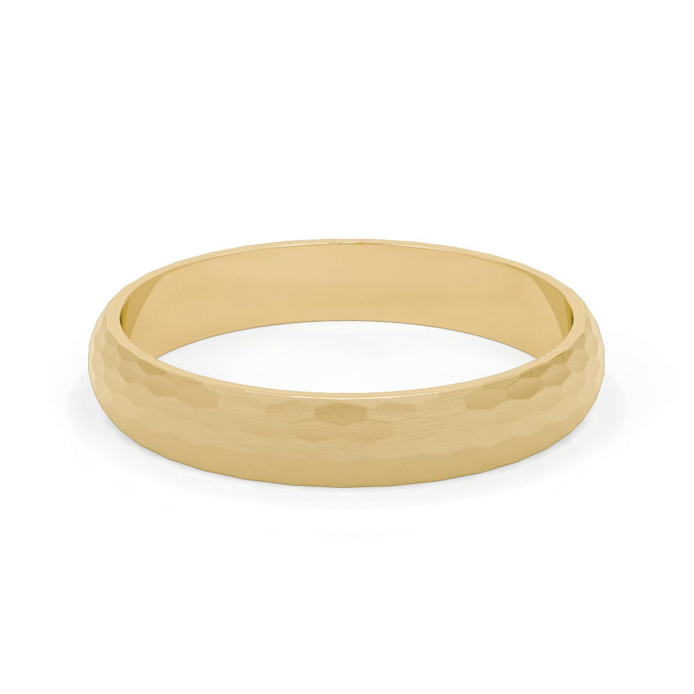 360 degree view of Geometric Hammered Brushed Band (4mm)
