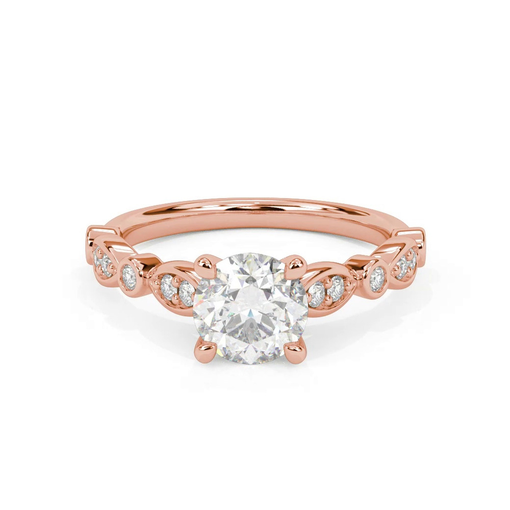 360 degree view of Melani Cathedral Diamond Engagement Ring