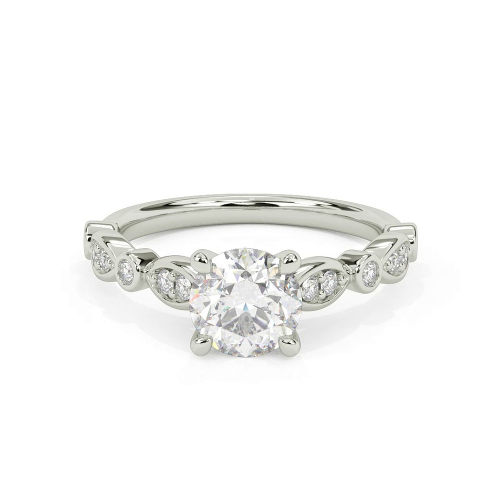 360 degree view of Melani Cathedral Diamond Engagement Ring