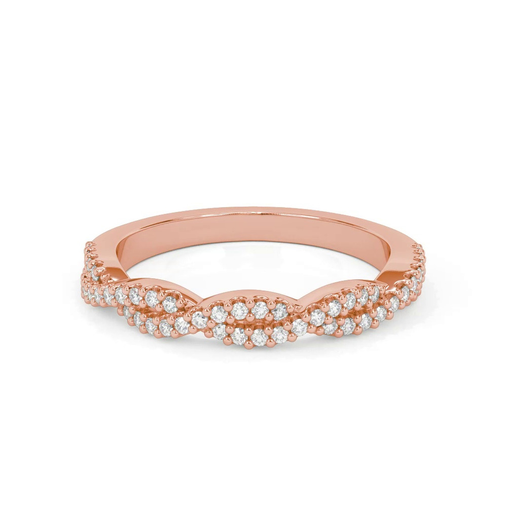 360 degree view of Presley Twist Pave Diamond Band