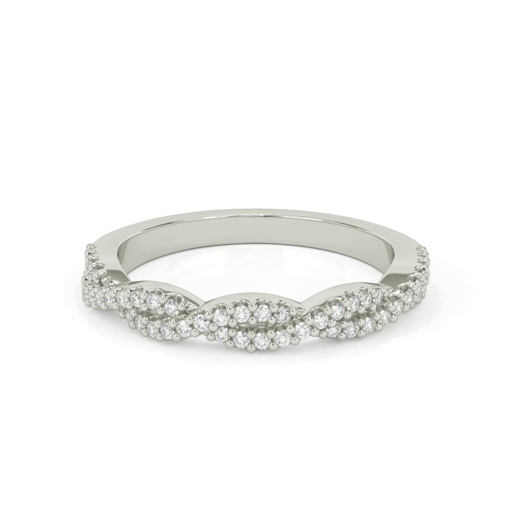 360 degree view of Presley Twist Pave Diamond Band
