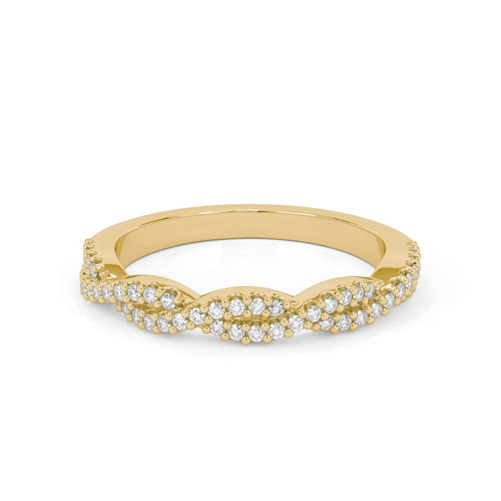360 degree view of Presley Twist Pave Diamond Band