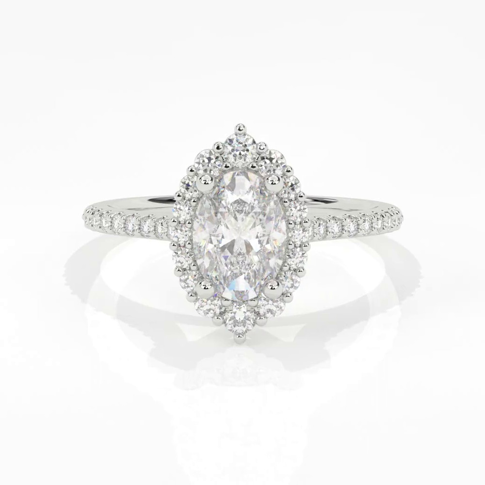 360 degree view of Taylor Modern Halo Engagement Ring