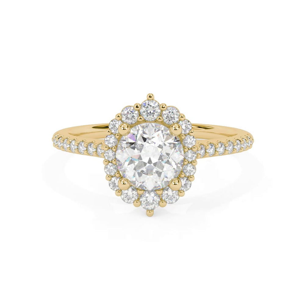 360 degree view of Taylor Modern Halo Engagement Ring