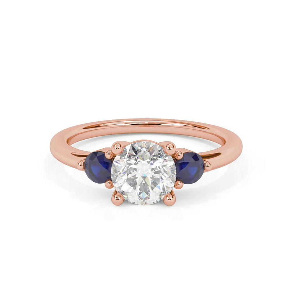 360 degree view of Aisling Sapphire Accent Engagement Ring