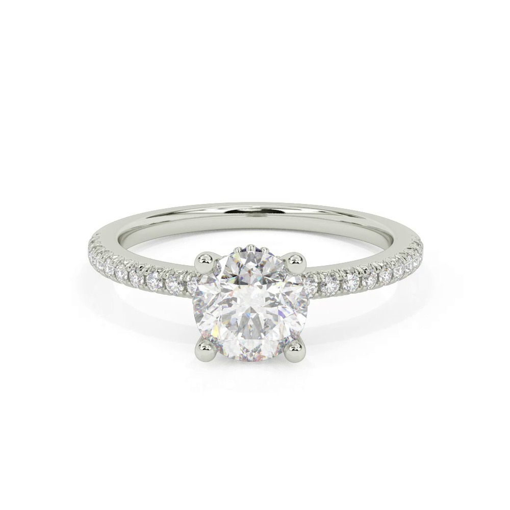 360 degree view of Maisie Sapphire Accent Engagement Ring