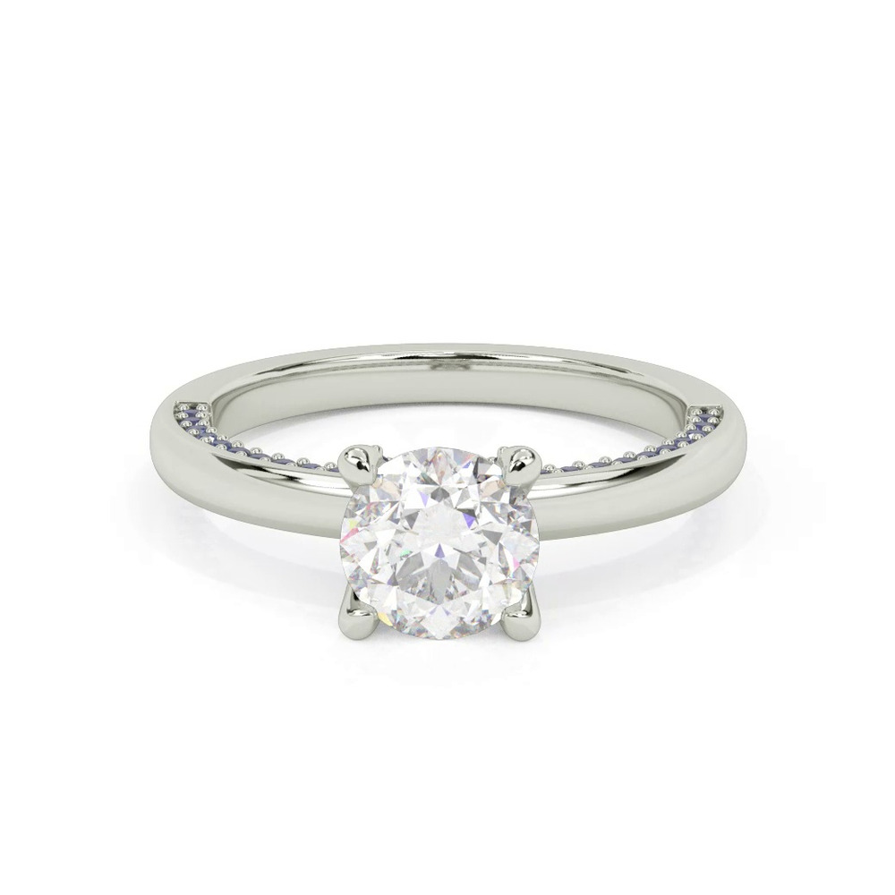 360 degree view of Lennox Sapphire Accent Engagement Ring
