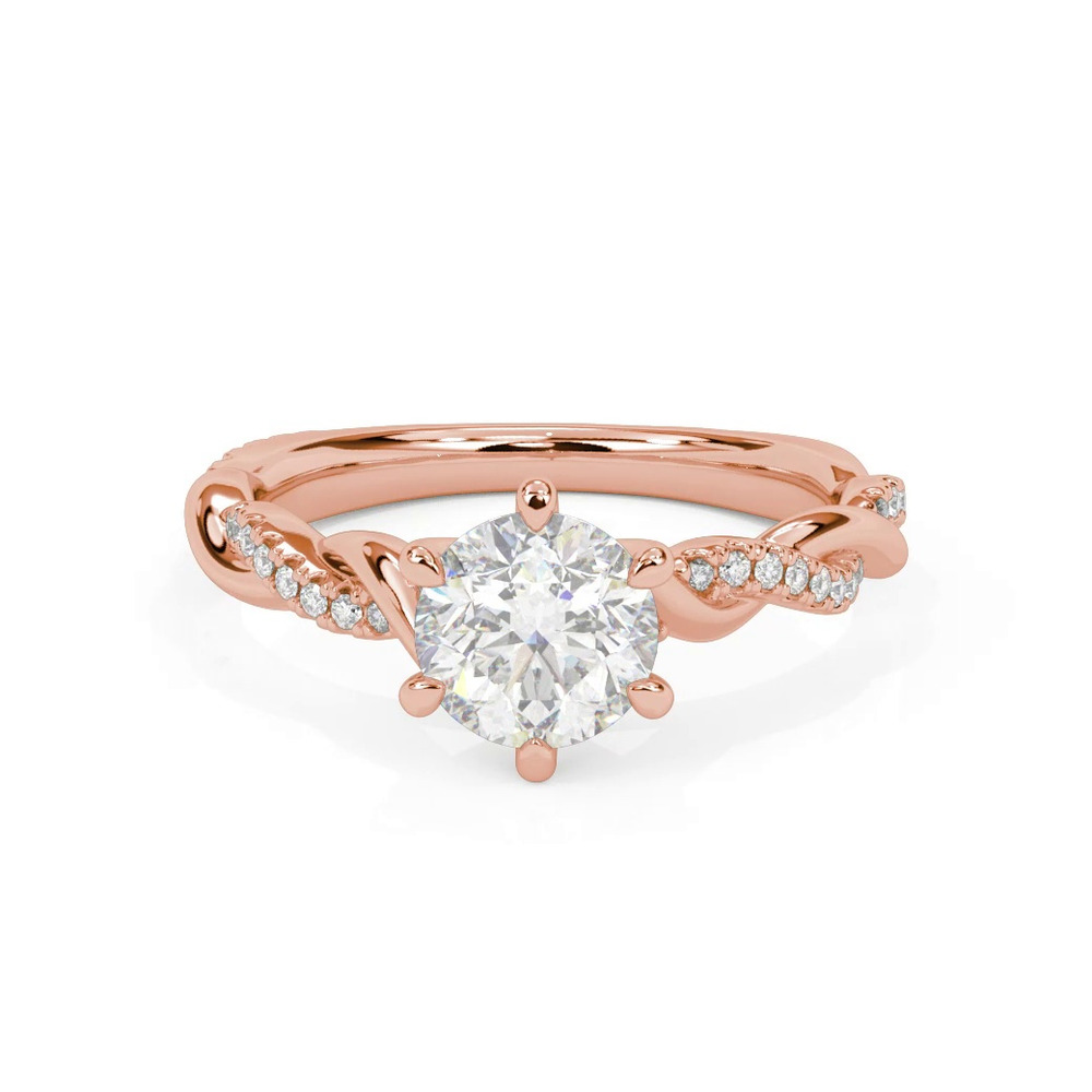 360 degree view of Darcy Diamond Twist Engagement Ring