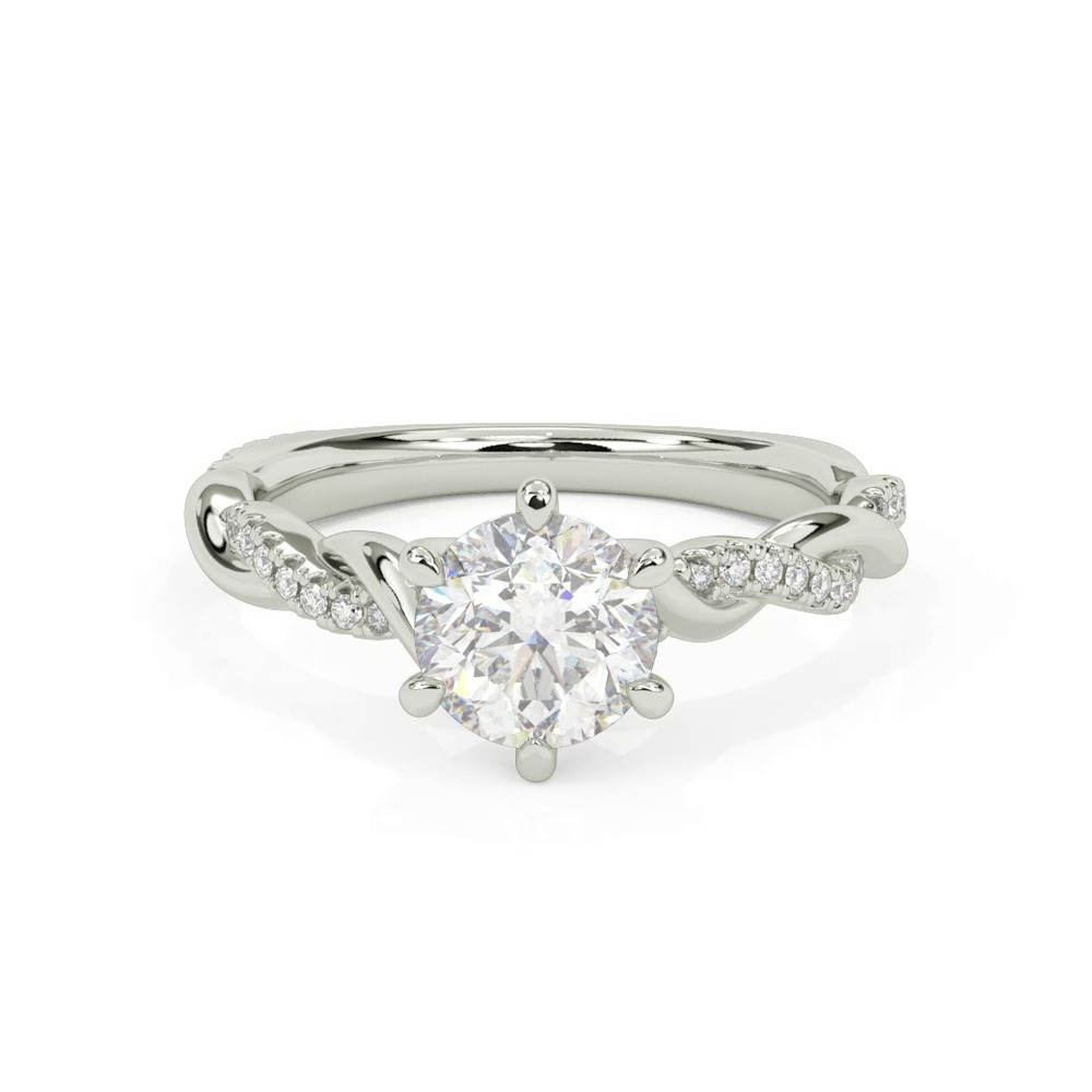 360 degree view of Darcy Diamond Twist Engagement Ring