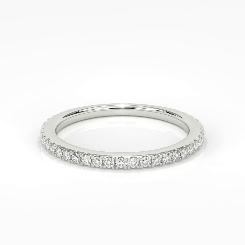 360 degree view of Caroline Pavé Diamond Band