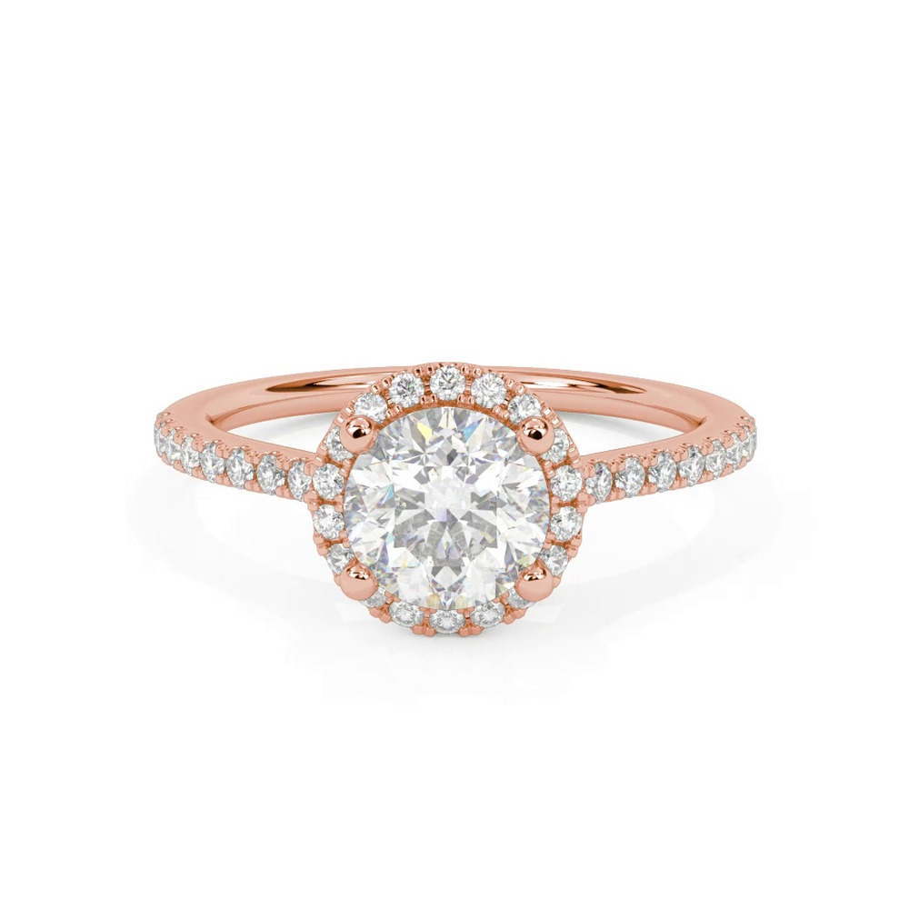 360 degree view of Tasha Diamond Halo Engagement Ring